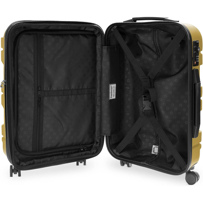 Чемодан X-Kölln 2 в 1: валіза-ролтовий кейс, TSA, (S & L), матовий (Золота осінь, 55 см)