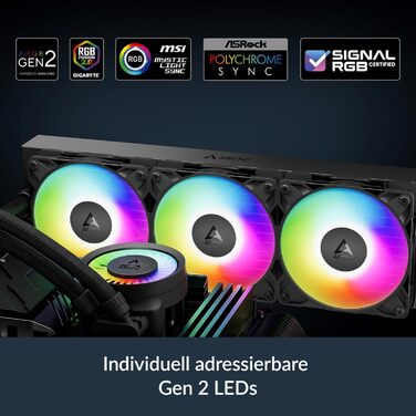 Система водяного охолодження ARCTIC Liquid Freezer III Pro 360 A-RGB для ПК: 3x120 мм радіатор, PWM-помпа, сумісність AMD AM5/AM4, Intel LGA1851/1700