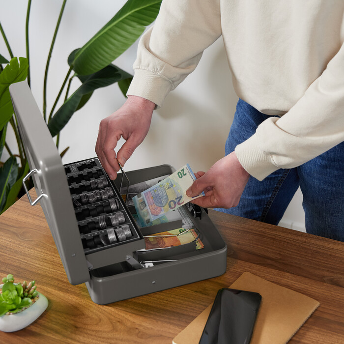 Relaxdays Combination Lock Cash Box - Euro