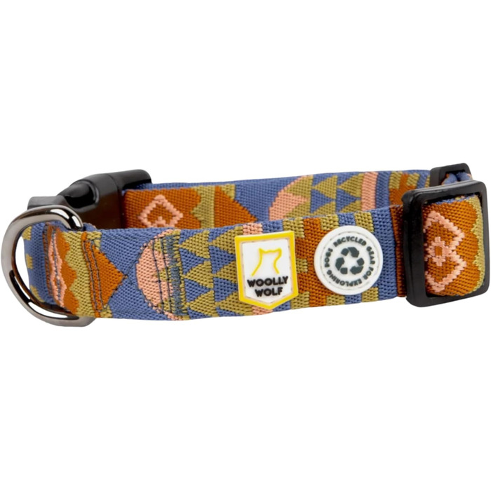 Нашийник для собак маленьких порід Woolly Wolf Nightless Night, XS - регульований, з переробленого поліестеру