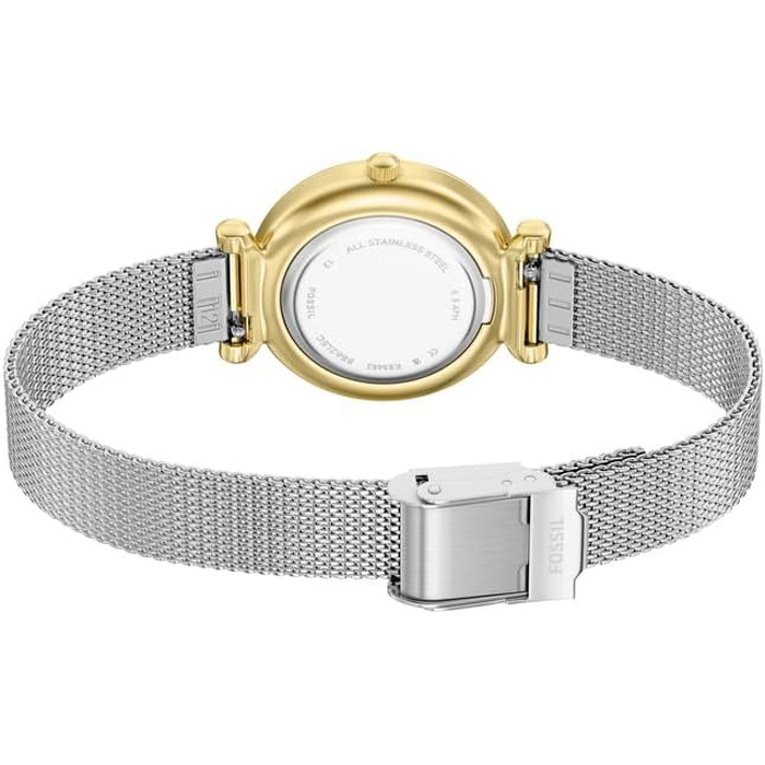 Жіночий наручний годинник Fossil Carlie, золотистий кварцовий механізм, сталевий браслет (28 мм, Rich Gold)