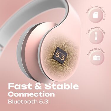 Бездротові навушники PowerLocus Over Ear Bluetooth з мікрофоном (Rose Gold)