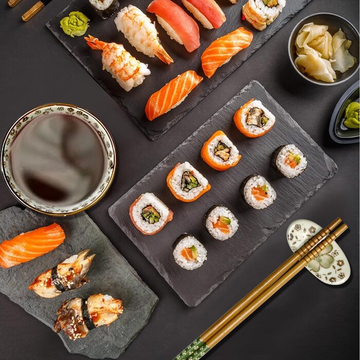 Набір для суші на 4 особи, 12 шт., кераміка, набір для сервірування, керамічні соусники, дизайн 