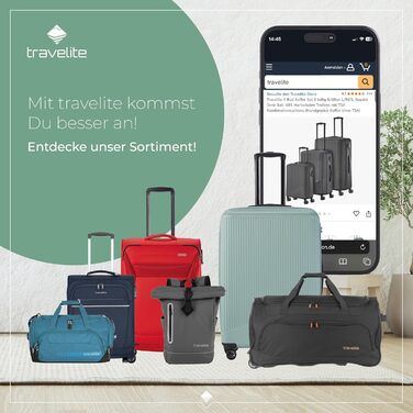 Набір валіз Travelite Bali 3 шт. (L/M/S) з ABS, TSA-замок, зелений. Валізи-тролі з жорстким корпусом