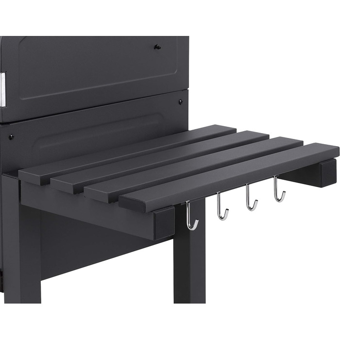 Tepro charcoal grill with 2 sturdy carrying handles, easy-to-open lid including thermometer and ash catcher, dimensions approx. 67.5 x 43.3 x 45 cm, Black (Toronto XXL New)