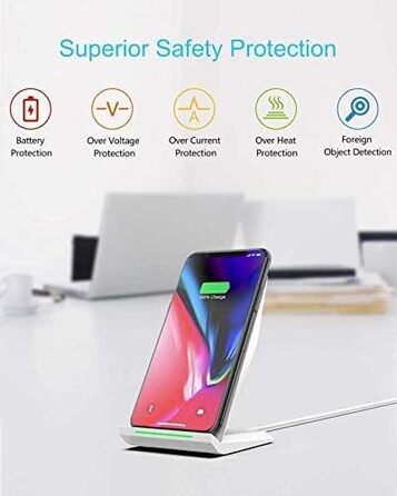 Бездротовий зарядний пристрій NANAMI для iPhone 17/16/15/14/13/12/11 Pro Max/XS/XR/X/8+, Samsung Galaxy S26/S25/S24/S23 - Швидка індуктивна зарядка, сріблястий колір