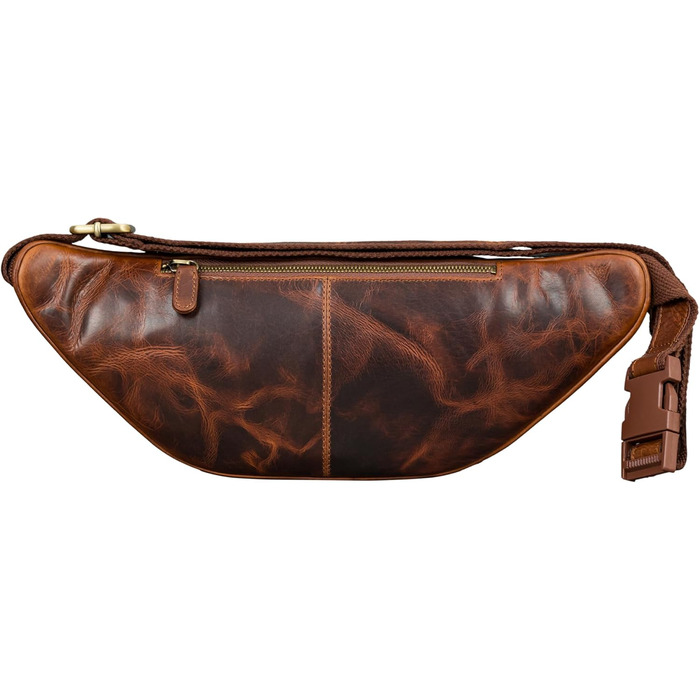 STILORD Велика шкіряна поясна сумка Cognac - Вантажна сумка на пояс для чоловіків, жінок та дітей - Ретро сумка на стегно для бігу, фестивалів, подорожей Caspar (Sesto - Cognac)