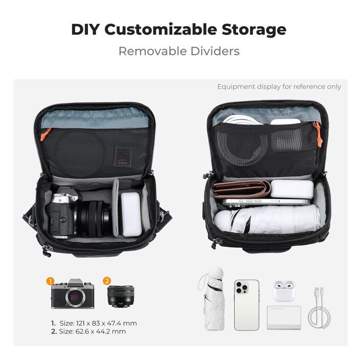 Сумка для камери K&F CONCEPT для DSLR/SLR, фотосумка, рюкзак, фоторюкзак, фотосумка на плече зі штативним кріпленням