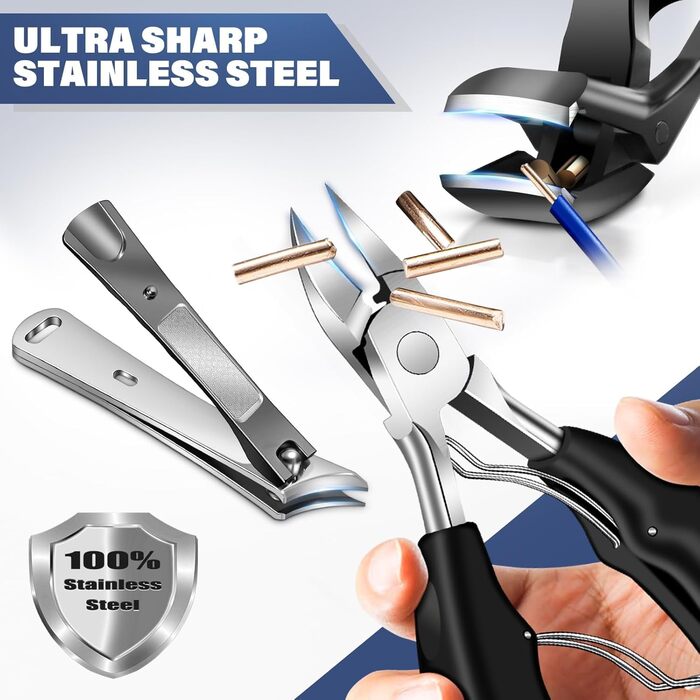 Набір з 5 шт. інструментів для стрижки товстих нігтів, для чоловіків та жінок, професійний, для лікування врослого нігтя