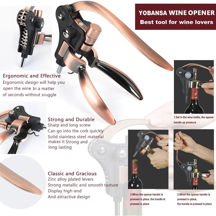 Набір для відкриття вина у дерев'яній коробці, подарунковий, люкс. Набір сомельє з відкривачем, пробками та аксесуарами для вина (Style 03)