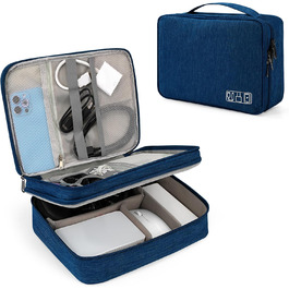 Водонепроникний органайзер для електроніки 2-х шаровий, 27x20x8 см (Темно-синій)