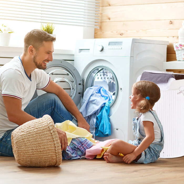Relaxdays Bamboo Laundry Basket Round