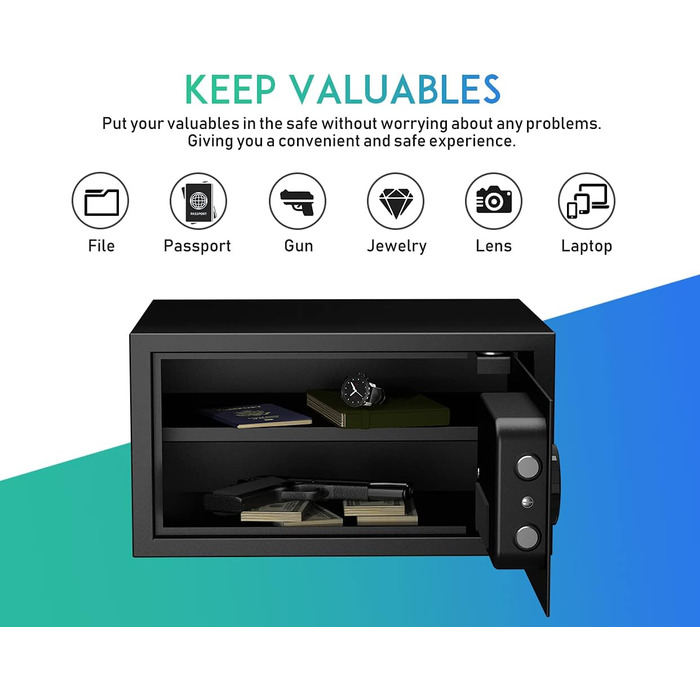 Електронний сейф RPNB Luxus Tresor: сейф для грошей, ювелірних виробів та документів (51 л)