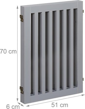 Захисне ворота Relaxdays для собак, сіре, 70 x 154 см, розкладне, з ніжками