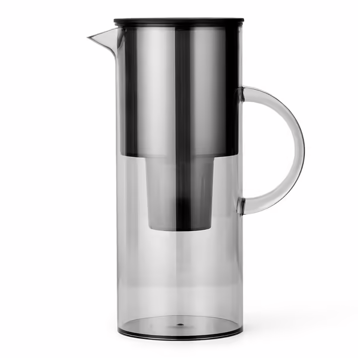 Stelton Water Filter Pitcher EM77 - Compatible with Brita Water Filter Cartridges - Modern Style Plastic Water Pitcher - Reduces Chlorine and Limescale - 2 Liters, Tinted