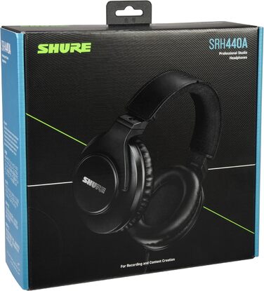 Навушники Shure SRH440A Over-Ear для моніторингу та запису, професійні студійного класу, розширений частотний діапазон (2022)