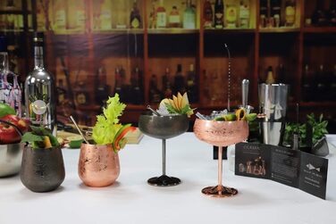Sky Fish Cocktail Set, 8-Piece Bar Accessory Set with Stainless Steel Stand, Perfect Home Bartending and Martini Cocktail Shaker Set.