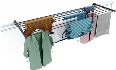 Сушарка для білизни Foxydry Duo антрацит 162 см для балкона, тераси, перил - розкладна, з нержавіючої сталі та алюмінію