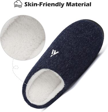 Тапочки домогосподарки Mishansha Herren для жінок, зимові, з піною пам'яті, антиковзаючі, розмір 36-49, темно-синій