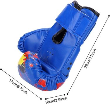 VGEBY1 Children's Boxing Gloves, PU Kids Sparring Punching Training Gloves Fighting Gloves for 2-11 Years Old (Blue) Sports Equipment for Kids