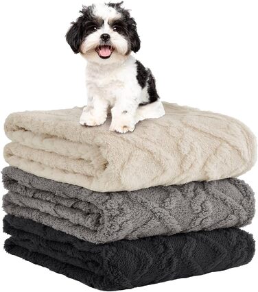 MIULEE Лежанка для собак 70x100 см, м'яка ковдра для тварин, флісова лежанка для собак і котів, легко миється, підходить для собак, котів, морських свинок та інших тварин (X Large(100*160cm), світло-сіра)