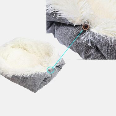 Ліжко для кота YUYTE, миється, для дому, тепле, зручне, підходить для будь-якої пори року (біле)