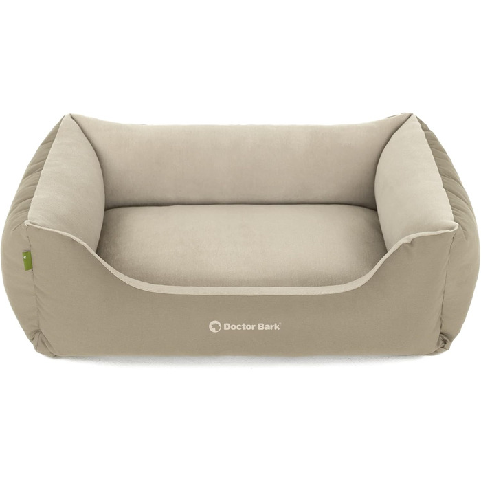 Крісло-ліжко для собак Doctor Bark - GreenLabel (S, 74x55 см) - м'яке, зручне, зелено-коричневе