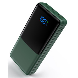Повербанк Power Bank 27000mAh з швидкою зарядкою USB-C PD 20W, зовнішній акумулятор для iPhone та Samsung з LED-дисплеєм, 2 входи та 3 виходи