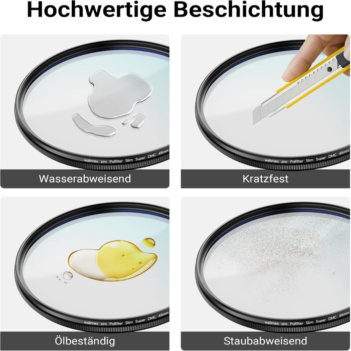 Поляризаційний фільтр Walimex Pro Zirkular Slim (52mm, Super DMC Slim) з захисним чохлом