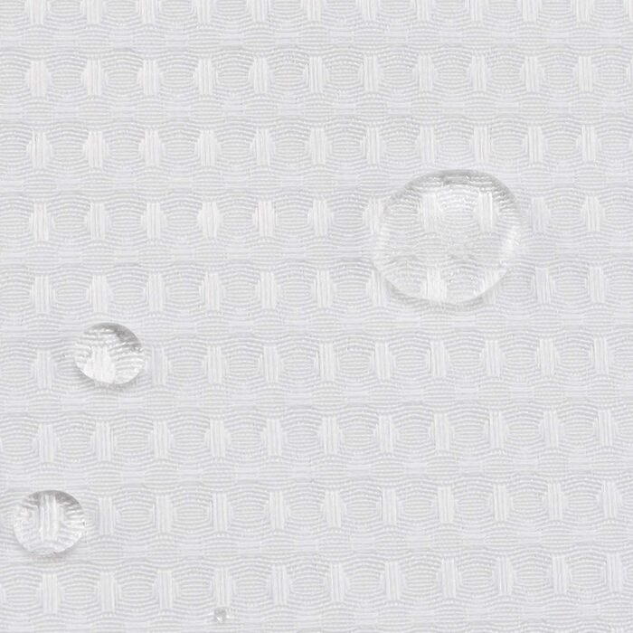 Шторка для душу Barossa Design, вафельна структура, готельний люкс, біла, 213.4 x 182.9 см