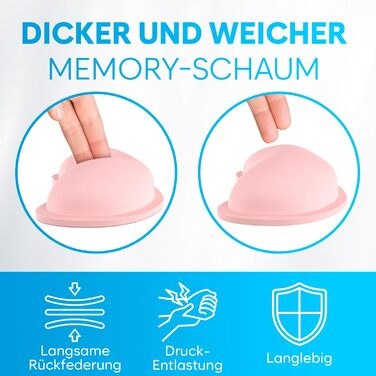 Підставка для зап'ястя KLIM: комплект для клавіатури та миші - гелевий Memory Foam - ергономічна підставка для зап'ястя - для геймінгу та офісу - безболісні зап'ястя - рожева