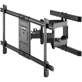 Кріплення для телевізора Goobay TV-Wandhalterung Pro FULLMOTION (XL) – для телевізорів 43-100 дюймів, поворотне, нахильне, максимальне навантаження 60 кг, VESA 800x400, висувний кронштейн, інтегроване кабельне управління, чорний
