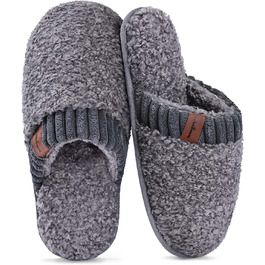 Тапочки халатні жіночі Mabove Hausschuhe з меморі-піною, теплі зимові для дому, сірі, 40/41 EU