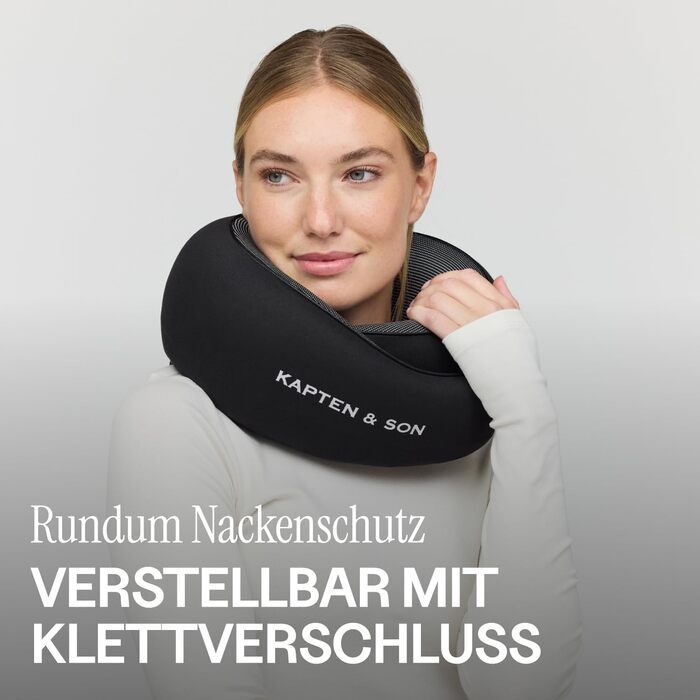 Подушка для шиї Kapten & Son | Подорожі | З піною Memory Foam | Регульована | Ергономічна