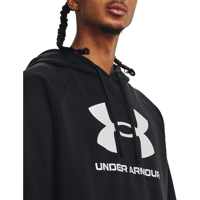 Чоловічий худі Under Armour Rival Fleece Logo з капюшоном, чорний, розмір XL