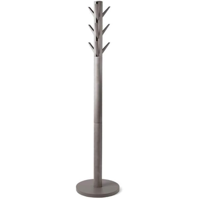 Umbra Flapper Coat Rack – Clothes Rack with 9 Foldable Hooks for Entryway and Office, Wood, White, 57.2 x 57.2 x 165.1 cm, White (Grey, Single)