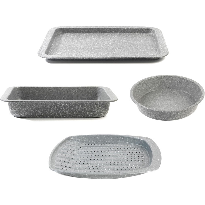 Форма для випічки SALTER, діаметр 24 см, з антипригарним покриттям, знімний дно, для тортів та кішів, з вуглецевої сталі (набір)