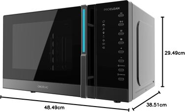 Цифрова мікрохвильова піч з грилем Cecotec Proclean 5130, 23 л