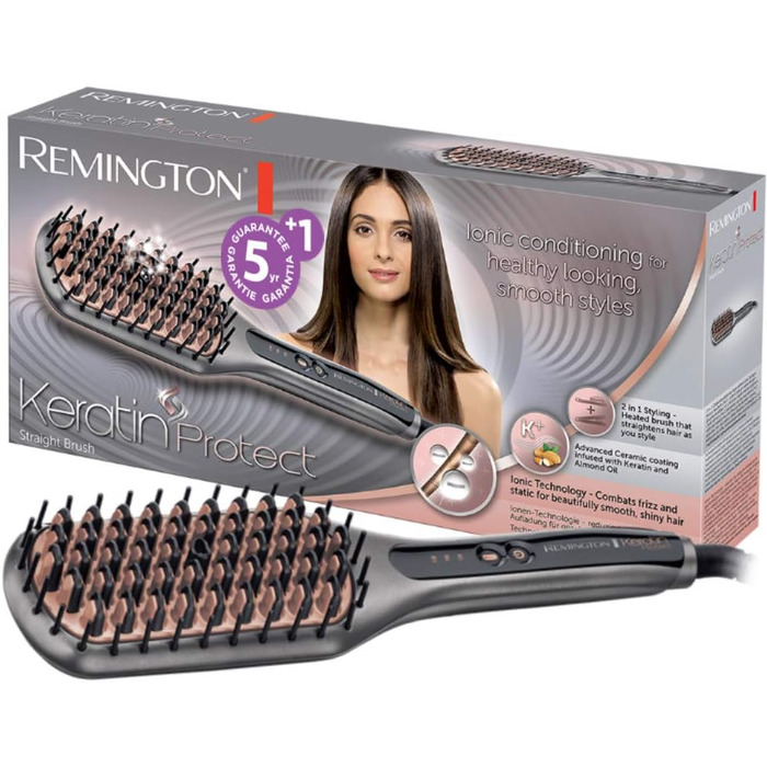 Випрямляч для волосся Remington S8540 Keratin з LCD-дисплеєм, 10 температурних режимів (150-230°C), чорний, 110 мм