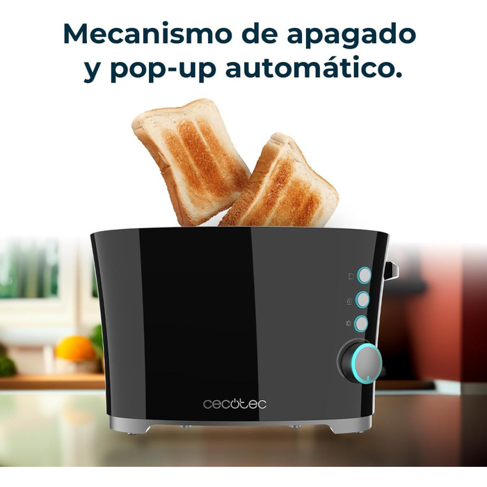 Тостер Cecotec Toast&Taste Extra W 1000W з подвійним широким слотом, 7 рівнів підсмажування, автоматичний викид, піддон для крихт, білий