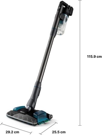 Вертикальний пилосос для вологого та сухого прибирання Philips AquaTrio 9000 Series, чорний, час роботи до 45 хв