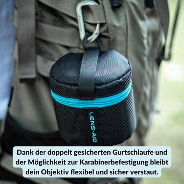 Чохол для об'єктива LENS-AID: захисна сумка з блискавкою та ремінною пряжкою