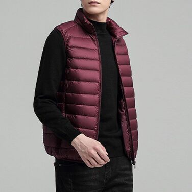 Чоловіча тепла безрукавка з пуху, стегана, водонепроникна, для активного відпочинку, червона M