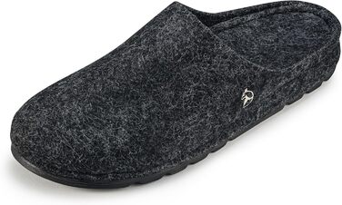 Чоловічі фетрові тапочки ESTRO - теплі зимові халапи з гумовою підошвою (45 EU, чорний)