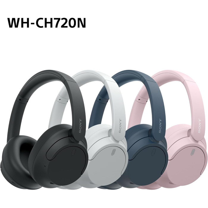 Бездротові Bluetooth-навушники Sony WH-CH720N з активним шумозаглушенням, до 50 годин автономної роботи, рожеві