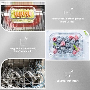 Набір контейнерів для зберігання їжі з кришкою, 20 шт. (10 контейнерів, 10 кришок), безпечні для миття в посудомийній машині, морозильної камери та мікрохвильової печі, витікання запобігаються, сучасний дизайн, чорний колір (FE1537)