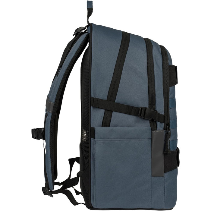 Шкільний рюкзак Baagl для хлопчиків та дівчаток-підлітків зі скейтбордом, відділенням для ноутбука та нагрудною стрічкою (Dust Blue)