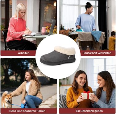 Жіночі халапи EverFoams зимові, антиковзні, теплі, з м'якого плюшу та піною з пам'яті