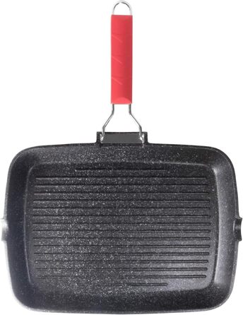 Сковорода-гриль Moneta Pro Grill 24x34 см з складаною ручкою, підходить для індукції