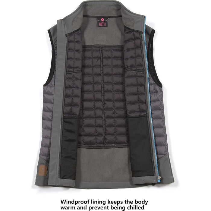 Little Donkey Andy Легка пухова жилетка для жінок, тепла безрукавна куртка для активного відпочинку, походів, бігу, подорожей, XL, темно-сірий